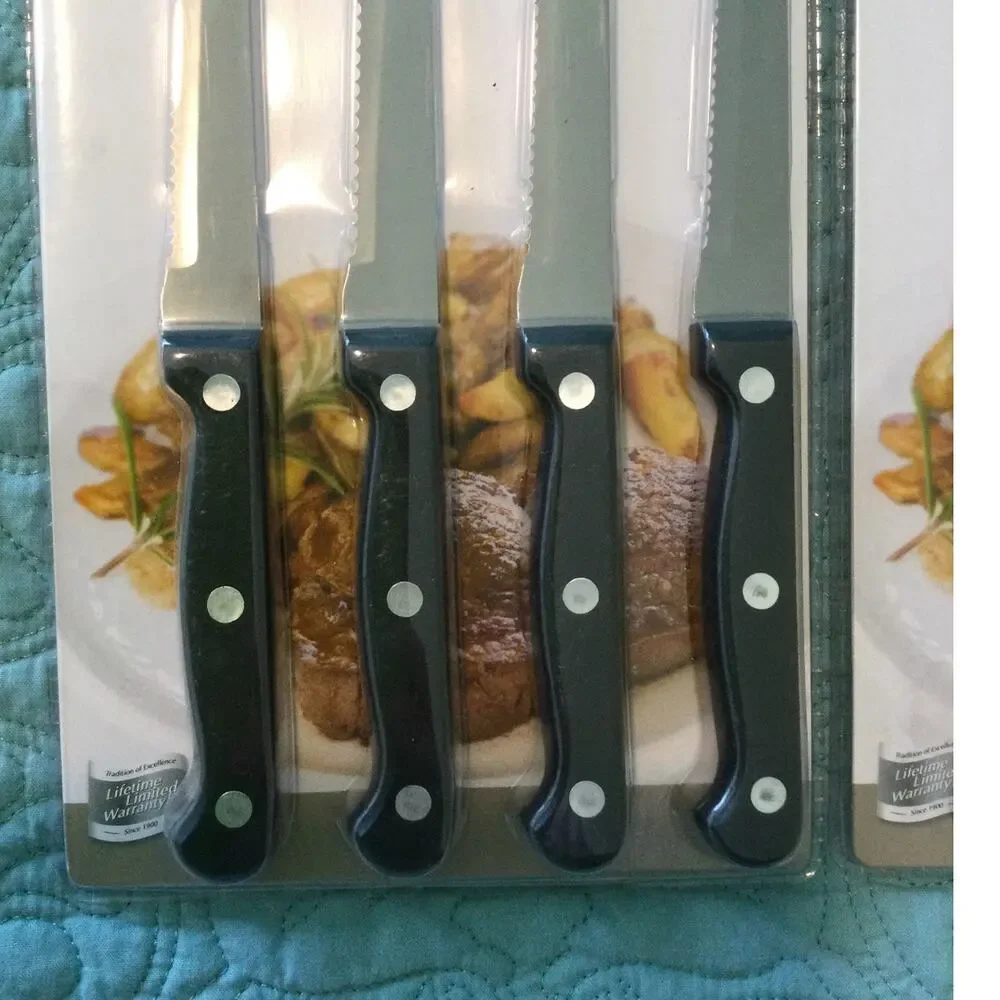 Lot of 2 Farberware Triple Riveted Steak Knife Set 8 total